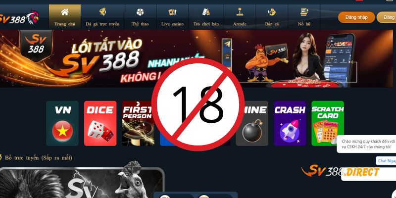 Điều khoản & điều kiện 1 Cấm những thành viên chưa đủ 18 tuổi
