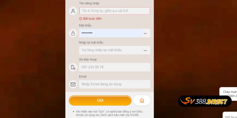 Đăng Ký 2 Đơn biểu mẫu cần điền khi tạo tài khoản cá cược